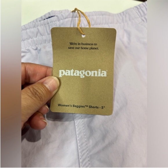 Patagonia Women's Size Large 5” Baggies Shorts Foxglove Purple Lavender NWT - Picture 5 of 9